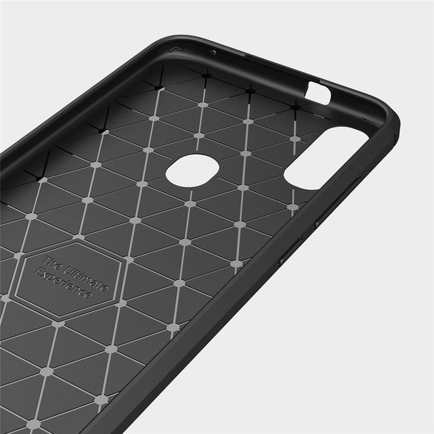 Brushed Texture Carbon Fiber TPU Case for Xiaomi Mi Play (Navy Blue)