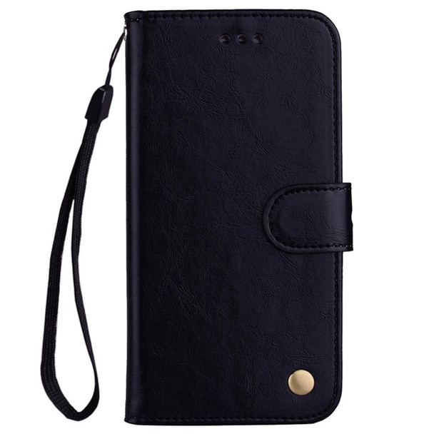 Xiaomi Redmi 5A Business Style Oil Wax Texture Horizontal Flip Leather Case with Holder & Card Slots & Wallet & Lanyard(Black)