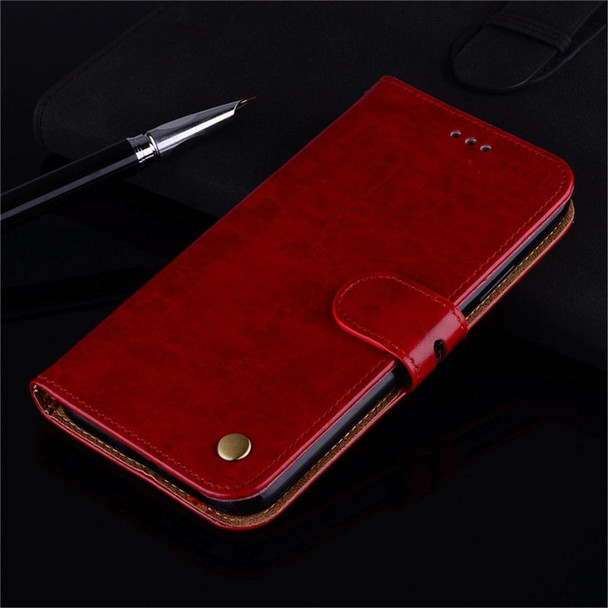 Xiaomi Redmi 5A Business Style Oil Wax Texture Horizontal Flip Leather Case with Holder & Card Slots & Wallet & Lanyard(Red)