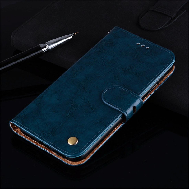 Xiaomi Redmi 5A Business Style Oil Wax Texture Horizontal Flip Leather Case with Holder & Card Slots & Wallet & Lanyard(Blue)