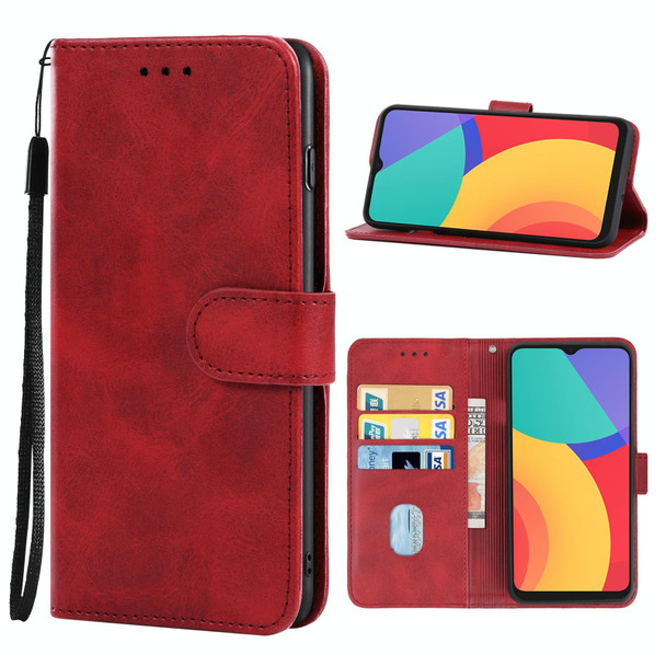 Leather Phone Case - Alcatel 1S(Red)