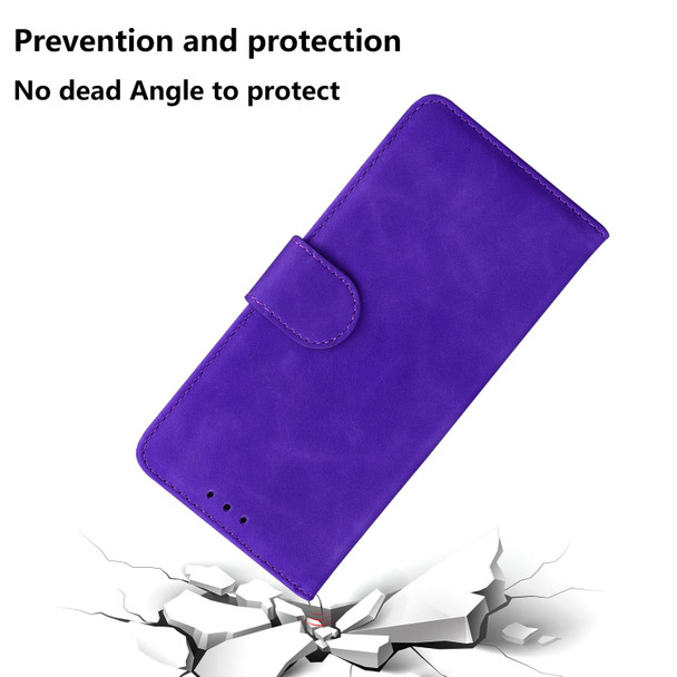 Xiaomi Redmi K40 / K40 Pro / Poco F3 Skin Feel Pure Color Flip Leather Phone Case(Purple)