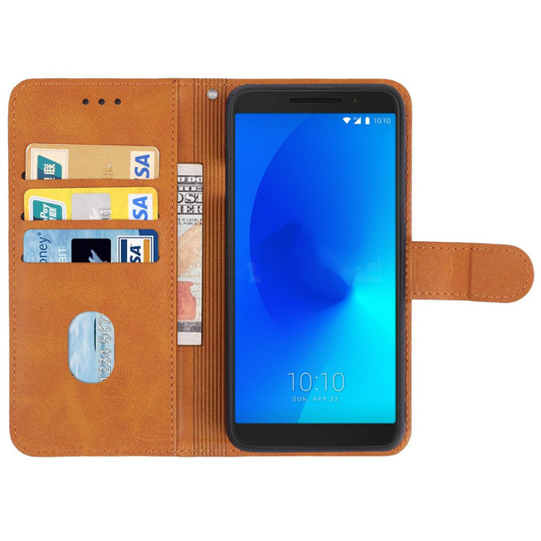 Leather Phone Case - Alcatel 3 2018(Brown)