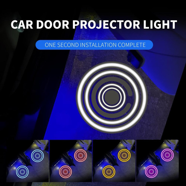 LED Infrared Induction Car Door Welcome Light Night Projection Ambient Light, Specification: Honor (Purple)(1 Pair/Box)