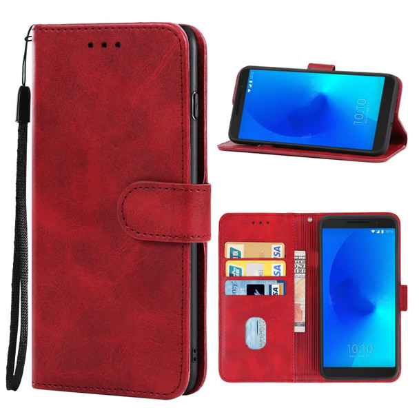 Leather Phone Case - Alcatel 3 2018(Red)