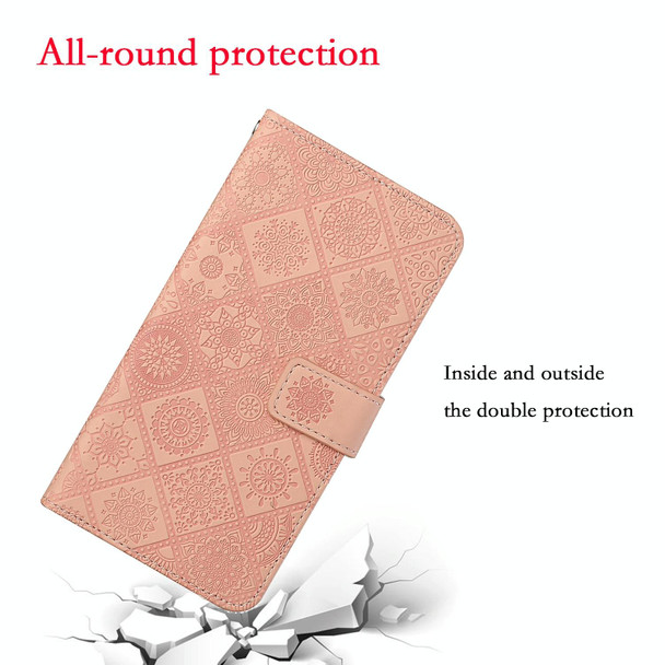 Xiaomi Redmi Note 10 4G Ethnic Style Embossed Pattern Horizontal Flip Leather Case with Holder & Card Slots & Wallet & Lanyard(Pink)