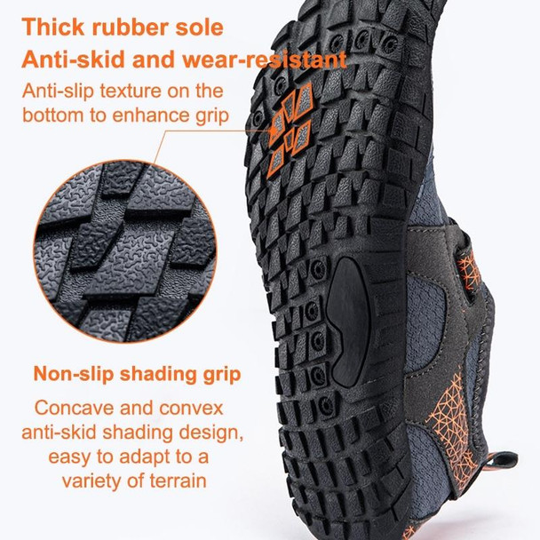 Naturehike NH20FS022 Rubber Sole Quick-drying Beach Shoes, Size:M(Grey+Orange)