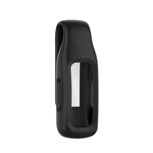 Fitbit Inspire 2 Steel Sheet Silicone Protective Clip Case Cover(Black)