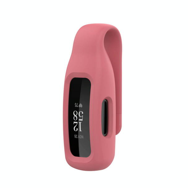 Fitbit Inspire 2 Steel Sheet Silicone Protective Clip Case Cover(Rose Red)