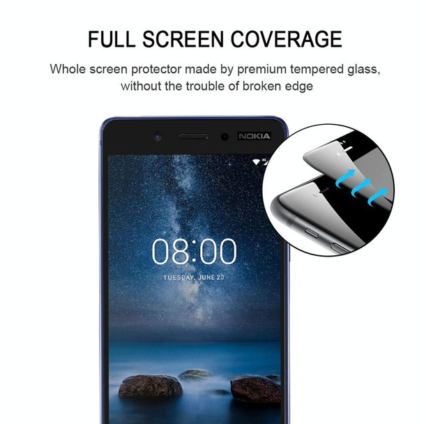 25 PCS Full Glue Full Cover Screen Protector Tempered Glass film for Nokia 6.1 / 6 (2018) / 6 (2nd Gen)