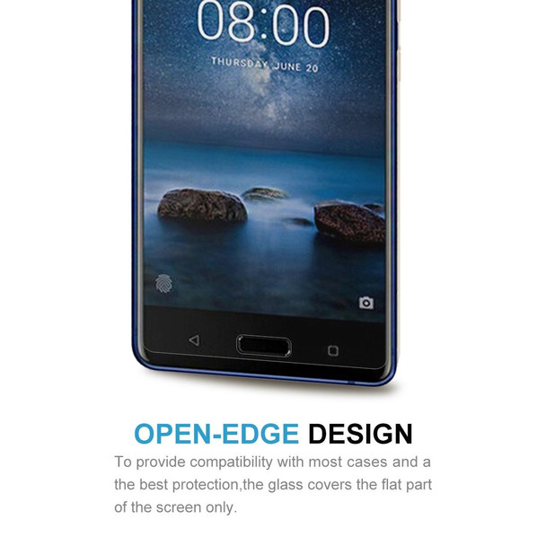 Nokia 8 0.26mm 9H Surface Hardness 2.5D Curved Edge Tempered Glass Screen Protector