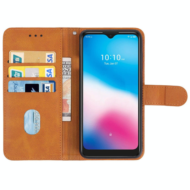 Leather Phone Case - Alcatel 3L 2020(Brown)