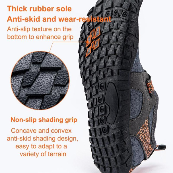 Naturehike NH20FS022 Rubber Sole Quick-drying Beach Shoes, Size:L(Grey+Orange)