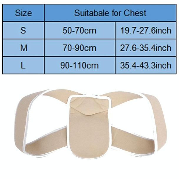 Adjustable Upper Back Shoulder Support Posture Corrector Adult Corset Spine Brace Back Belt, Size:M(Black)