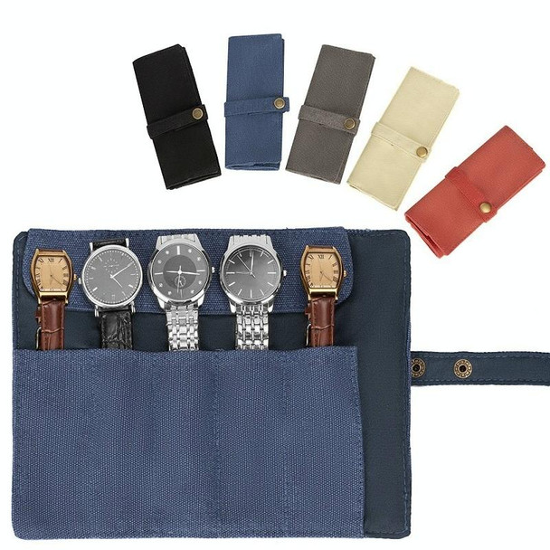 Nylon Canvas Watch & Strap Portable Storage Bag(Orange)