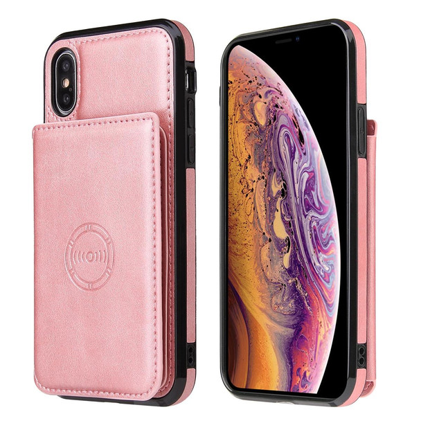 Calf Texture Magnetic Case - iPhone XR(Rose Gold)