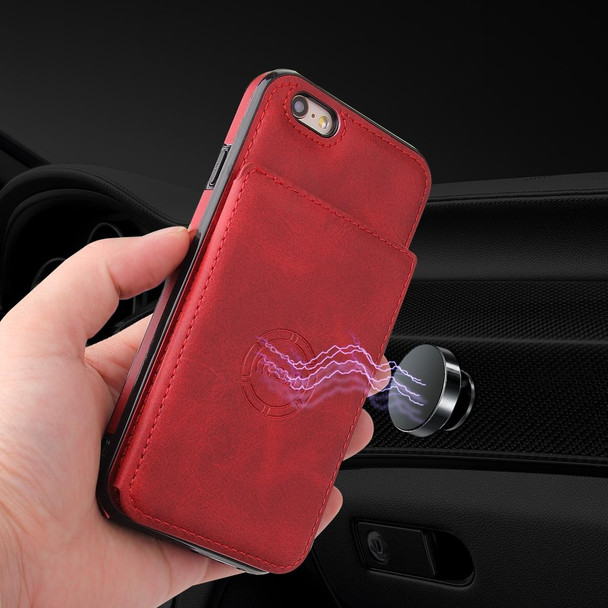 Calf Texture Magnetic Case - iPhone 6s Plus / 6 Plus(Red)