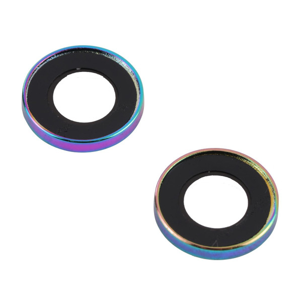 9H Point Drill Camera Lens Protector Circle - iPhone 12 / 12 mini / 11(Colorful)