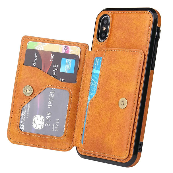 Calf Texture Magnetic Case - iPhone XS / X(Brown)