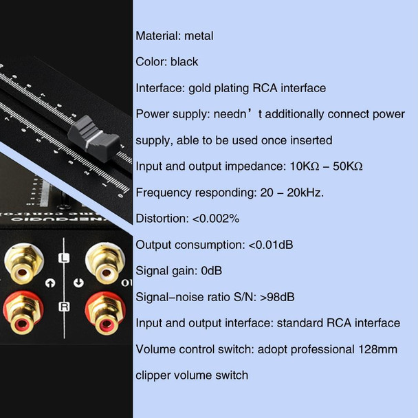 Passive Preamp Source Loudspeaker Box RCA No Power Volume Adjustment Controller