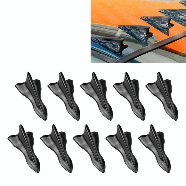 10 PCS Universal Car Black Shark Fin Diffuser Vortex Generator Roof Spoiler