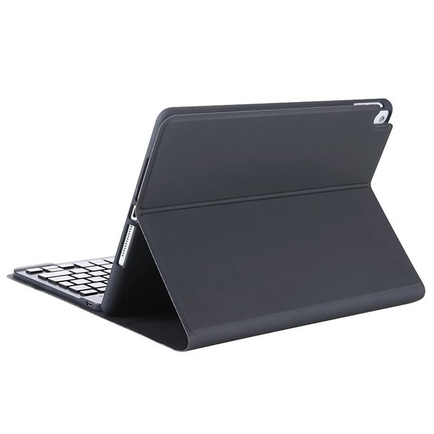 T098B Candy Color Skin Feel Texture Bluetooth Keyboard Leather Case with Pen Holder - iPad Air 4 10.9 2020 / Air 5 10.9 2022 (Black)