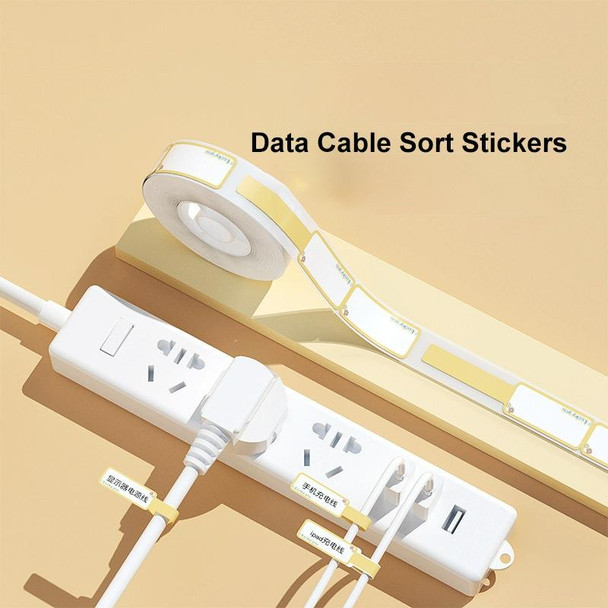 12.5 x 99mm 70 Sheets Thermal Label Data Cable Sort Stickers - NiiMbot D101 / D11(Cyan Cloud)