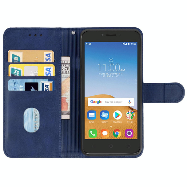 Leather Phone Case - Alcatel Tetra(Blue)