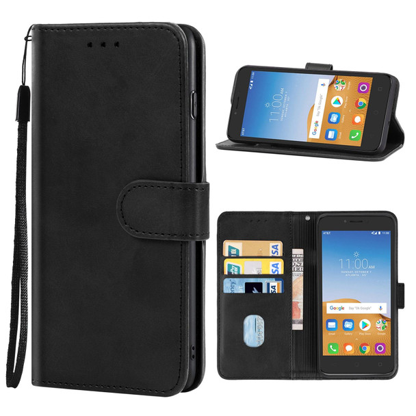 Leather Phone Case - Alcatel Tetra(Black)