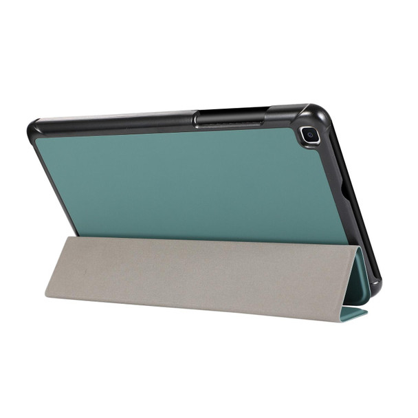 3-folding Skin Texture Horizontal Flip TPU + PU Leatherette Case with Holder - Samsung Galaxy Tab A 8.0 (2019) T290 / T295(Green)