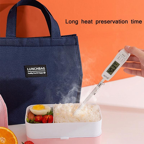Thickened Aluminum Foil Insulation Lunch Box Bag Waterproof Portable Meal Bag, Specification: 26x34x16cm(Navy)