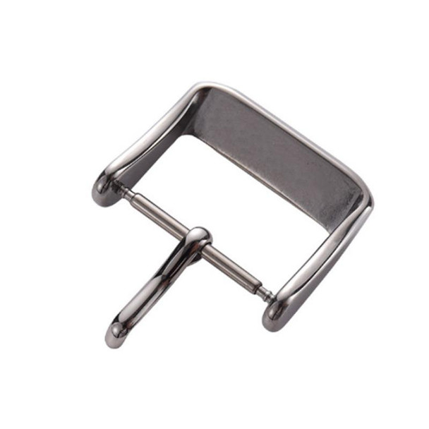 10 PCS IP Plated Stainless Steel Pin Buckle Watch Accessories, Color: Black 16mm