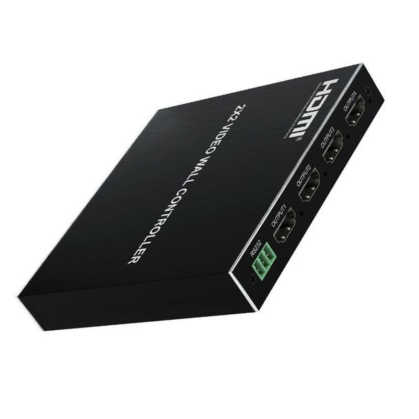 1080P 2 x 2 HDMI + DVI to 4 HDMI Ports Video Wall Controller(Black)