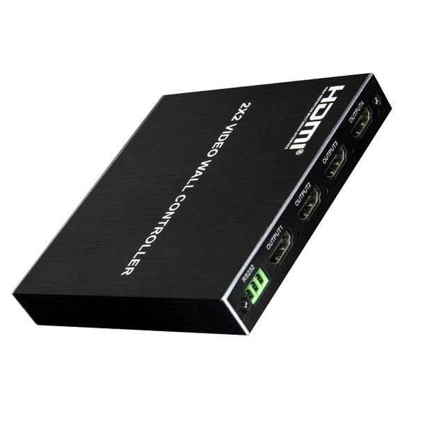 1080P 2 x 2 HDMI + DVI to 4 HDMI Ports Video Wall Controller(Black)