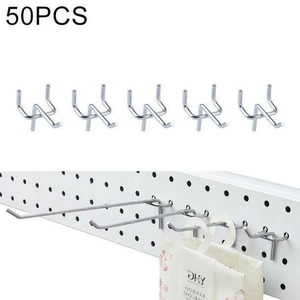 50 PCS Supermarket Clothing Shop Pegboard Slat Wall Hook Shelf Hole Plate