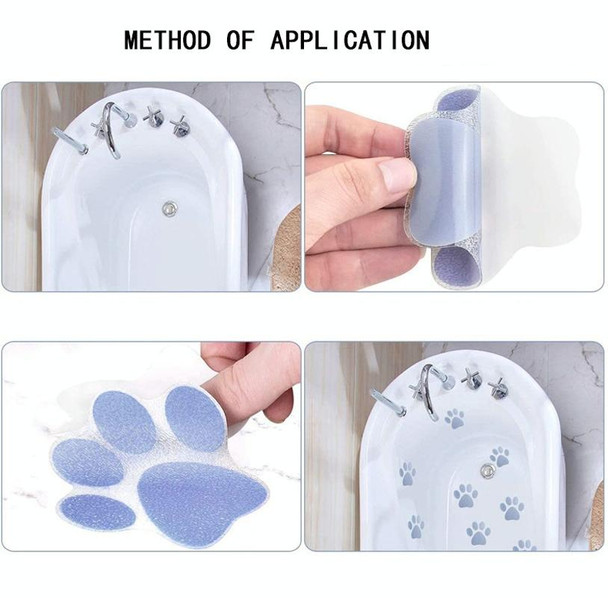 10 PCS PEVA Non-Slip Sticker Bathtub Cartoon Non-Slip Sticker, Size: 11.4x11.4cm(Purple Gray)