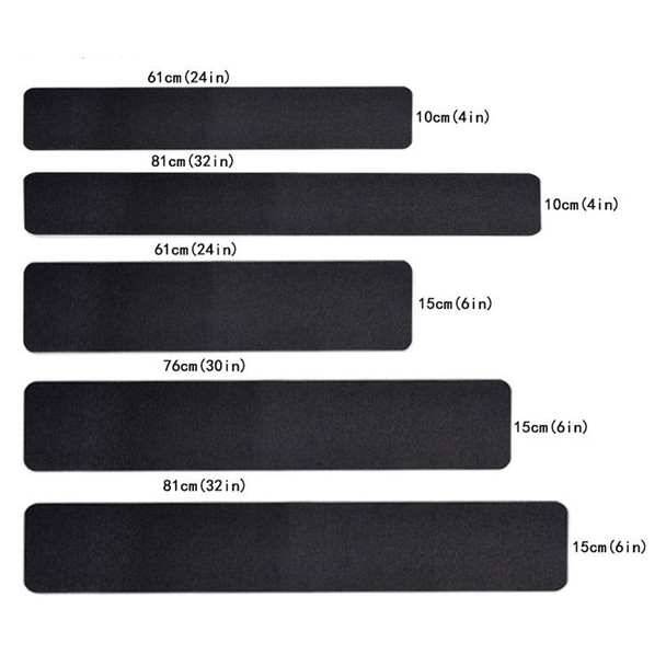 15 PCS PEVA  Rubber Non-marking Step Non-slip Tape,Size: 15 x 81cm(Gravel Black)