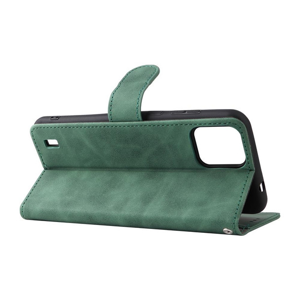 Blackview A55 Skin Feel Magnetic Buckle Leatherette Phone Case(Green)