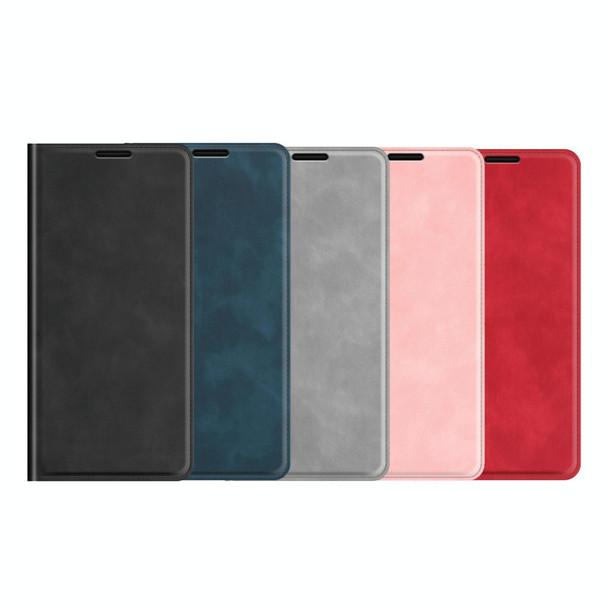 Xiaomi Redmi Note 10 4G / Note 10S Retro-skin Business Magnetic Suction Leather Case with Holder & Card Slots & Wallet(Red)