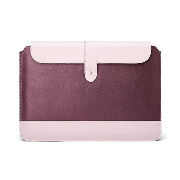 Horizontal Microfiber Color Matching Notebook Liner Bag, Style: Liner Bag (Wine Red), Applicable Model: 14-15.4 Inch