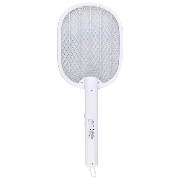 Multifunctional Rotating Folding Electric Mosquito Swatter (White)