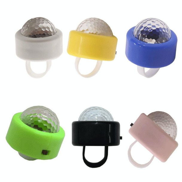 5 PCS D2 LED Flashing Finger Light Stage Small Magic Ball Flash(Black)