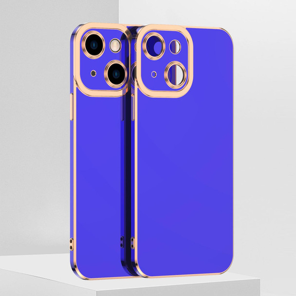 6D Electroplated TPU Phone Case - iPhone 13 mini(Blue)