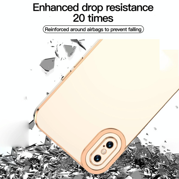 6D Electroplated TPU Phone Case - iPhone X / XS(White)