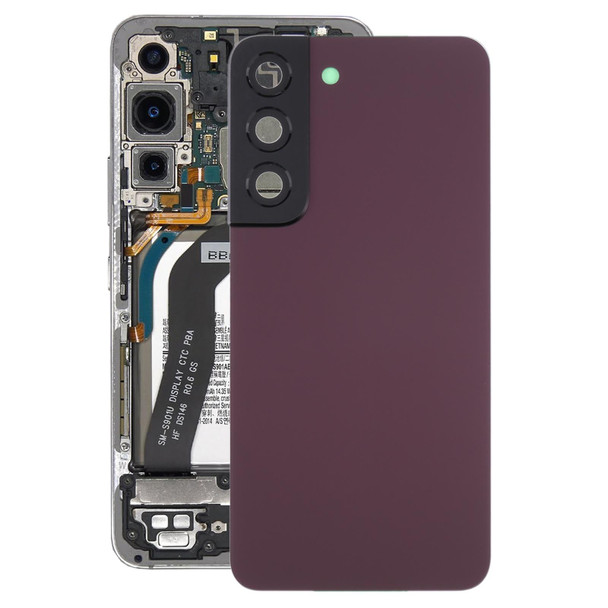 Battery Back Cover with Camera Lens Cover for Samsung Galaxy S22 5G SM-S901B(Purple)