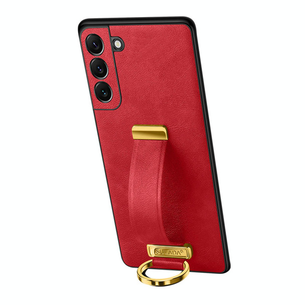 Samsung Galaxy S22+ 5G SULADA Cool Series PC + Leather Texture Skin Feel Shockproof Phone Case(Red)