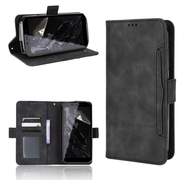 Oukitel WP18 Skin Feel Calf Texture Card Slots Leather Phone Case(Black)