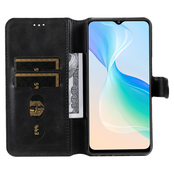 vivo Y76s / Y76 5G Classic Calf Texture Flip Leather Case(Black)