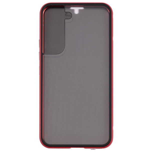 Samsung Galaxy S22 5G Anti-peeping Magnetic Double-sided Tempered Glass Phone Case(Red)