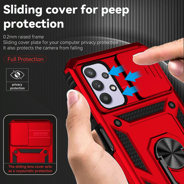 Samsung Galaxy A23 5G Sliding Camshield Holder Phone Case(Red)